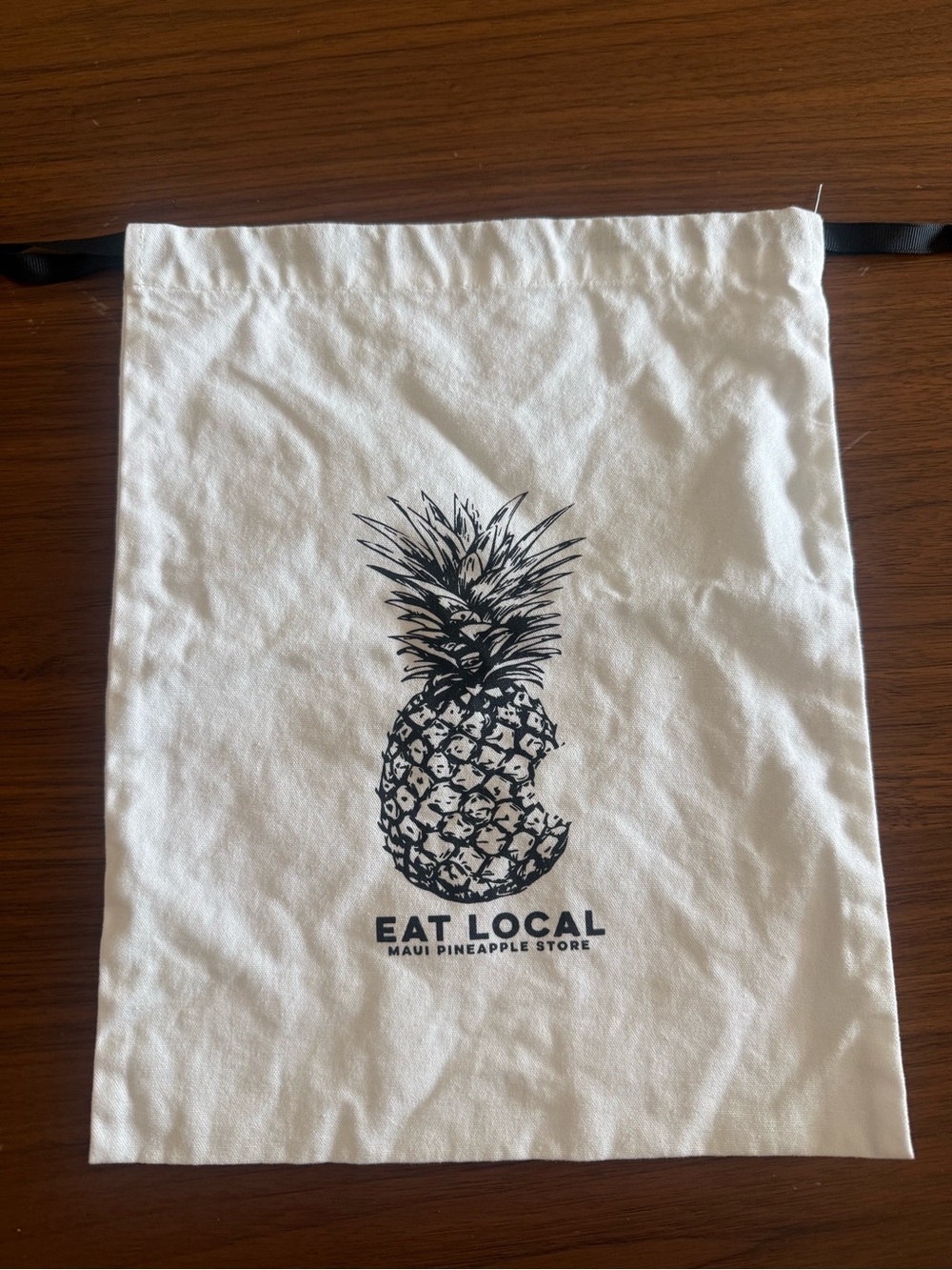 Maui Pineapple Store Eat Local Canvas Drawstring Travel Bag Hawaii